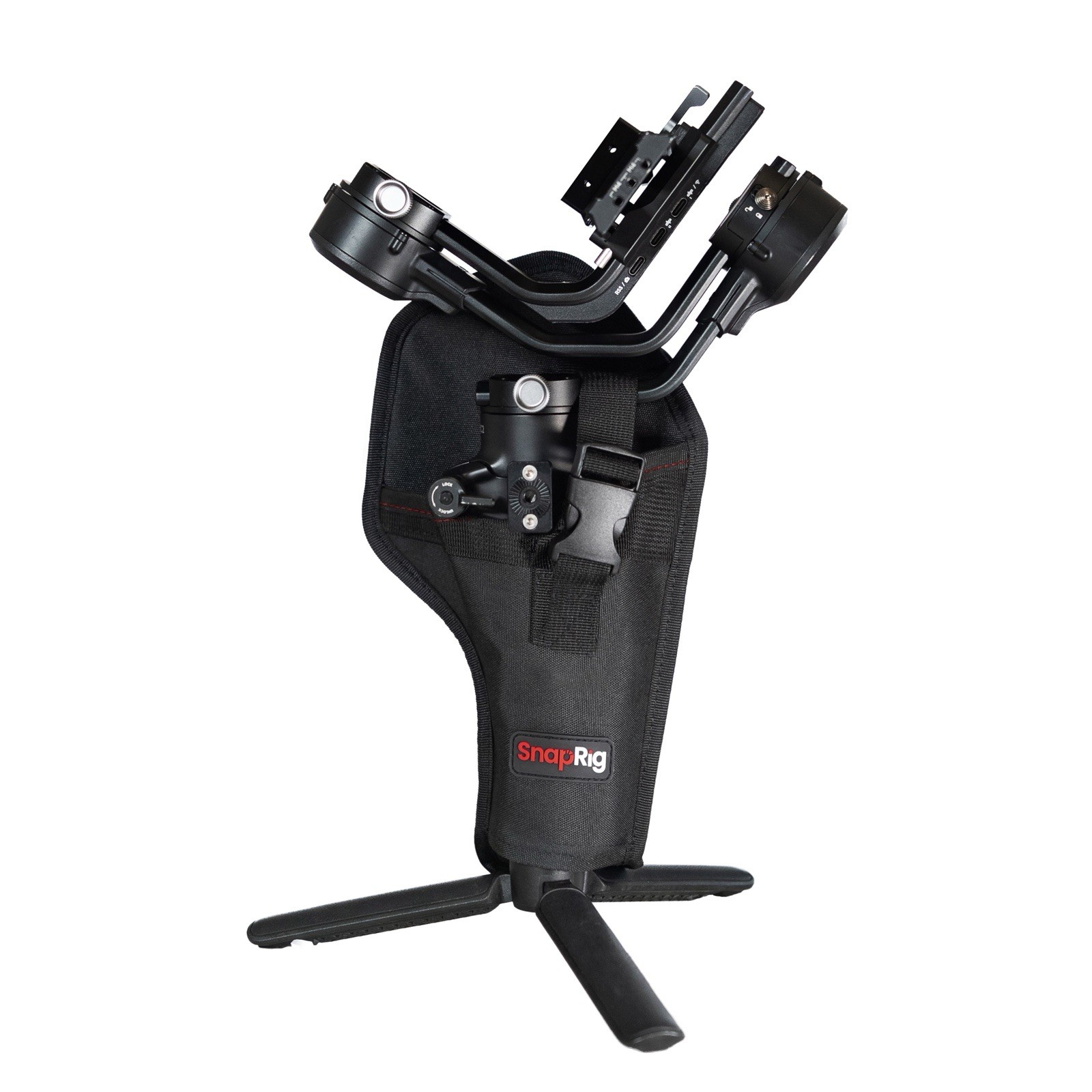 SnapRig DJI RS4 Gimbal Holster with Support Strap, Fabric, With Case, Black