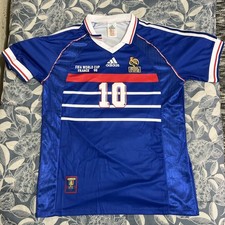 adidas France FIFA WC98 Zidane 10 Blue Jersey Men S-M-L-XL-XXL - Replica