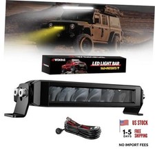 8 Inch Dual-Color Slim LED Light Bar, 60W Spot Flood Combo Beam with 8 inch