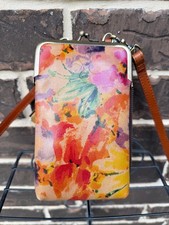 NWT PATRICIA NASH Pertina Lthr Crossbody Frame Pouch Organizer Wallet Rainforest