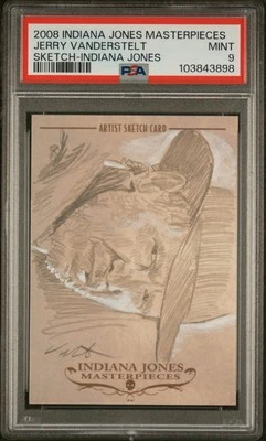 2008 TOPPS INDIANA JONES MASTERPIECES SKETCH CARDS JERRY VANDERSTELT PSA 9 - Photo 1/2