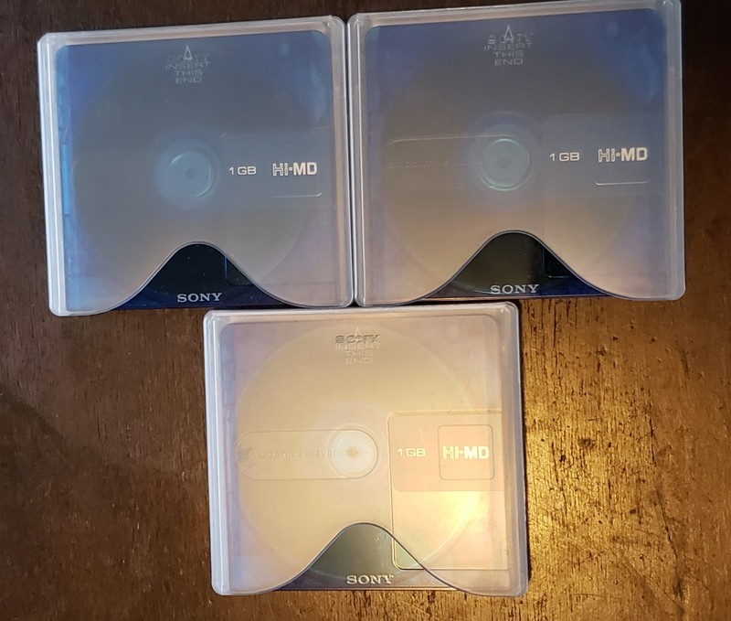 3 Sony HI-MD Recordable Mini Discs  +  Bonus MD