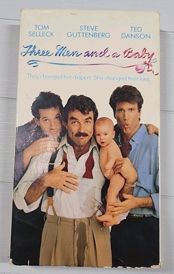 Three Men and a Baby (VHS) 1987 Tom Selleck, Steve Guttenberg, Ted Danson