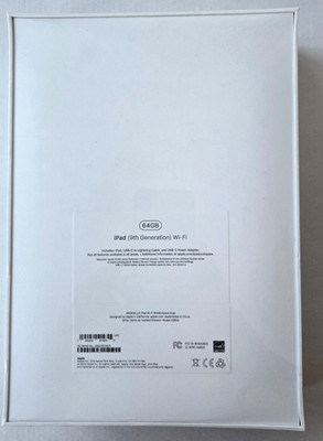 Apple iPad (9th Generation) A2602 64 GB, Wi-Fi, 10.2 in Space Gray - New Sealed