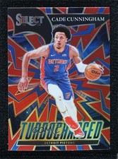 2021-22 Panini Select Turbocharged Red Prizm Cade Cunningham #6 0d44