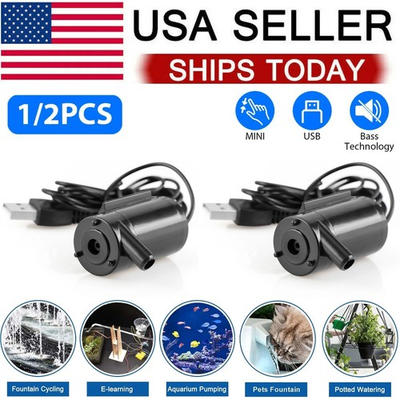 #ad Mini Water Pump Small Mute Submersible USB 5V 1M Cable Garden Home Fountain Tool $7.35