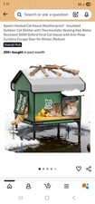 Apasiri Heated Weatherproof Insulated Outdoor Cat House 900D Oxford Medium