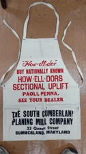 1950s The South Cumberland Planing Mill Co Canvas Sales Apron NOS Paoli PA MD