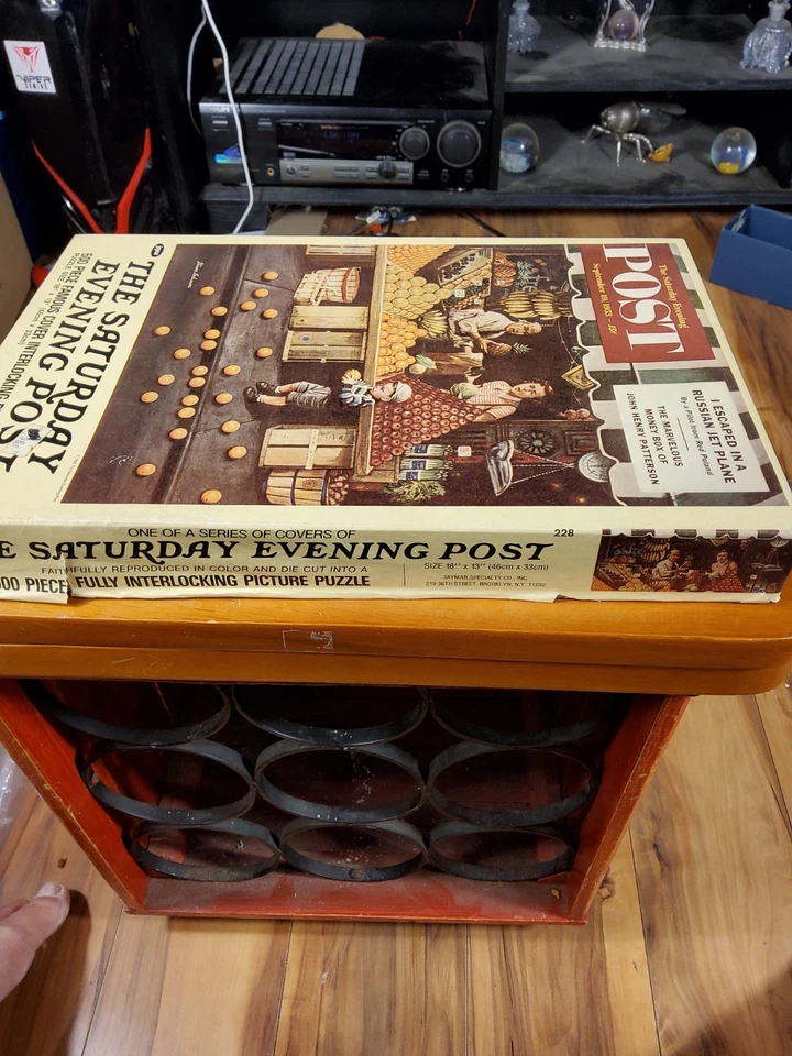 Vintage Jaymar Puzzle 500pc — Saturday Evening Post Cover Sept 19, 1953 — Fruit  Foto 4 de 4