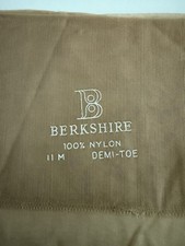Vintage Berkshire Seamless Flat Knit Stockings W/ Demi Toe  Bare Heel