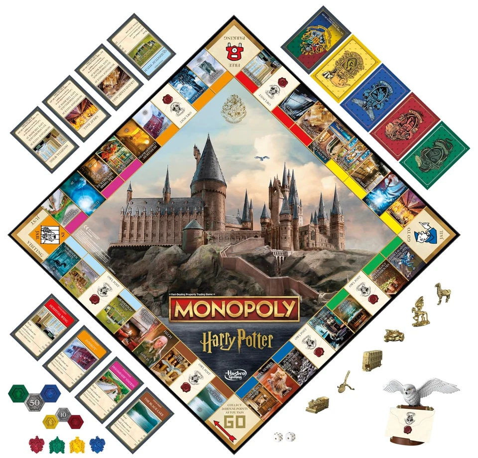 THREE BRAND NEW Hasbro Gaming Monopoly Harry Potter Edition, Board Game - Image 4 of 4