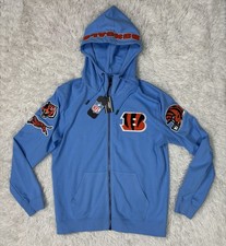 Pro Standard NFL Cincinnati Bengals Classic Chenille Full Zip Hoodie Size Large