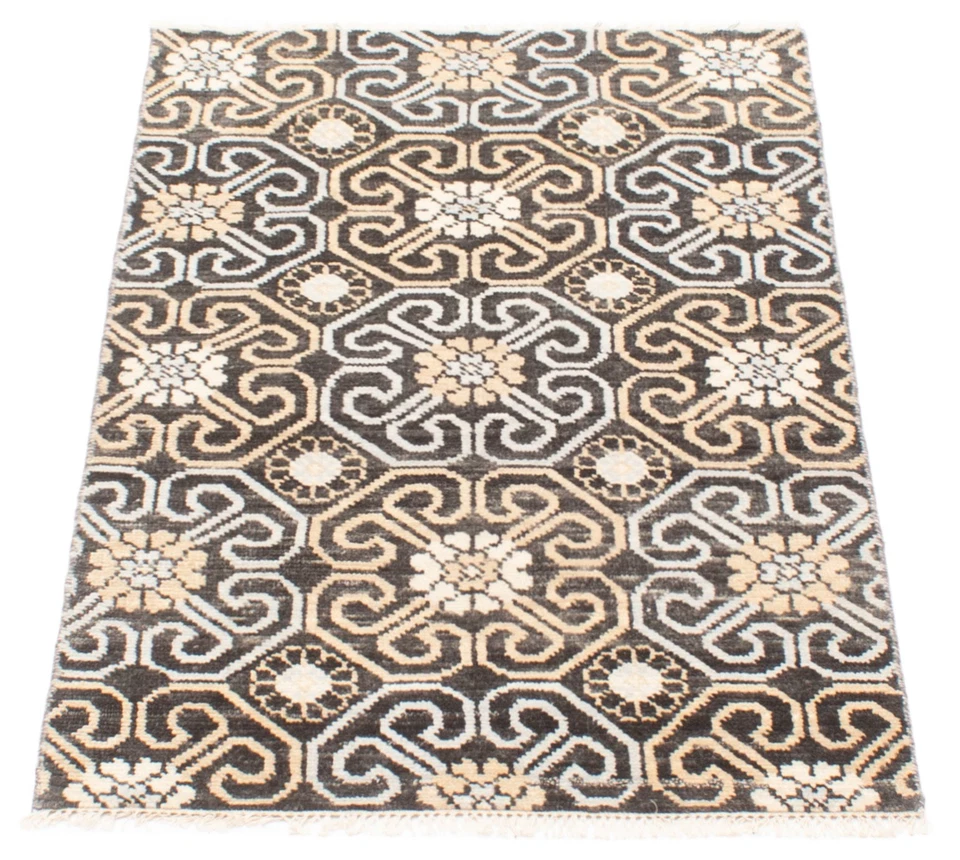 3'0" x 4'9" Hand Knotted Area Rug Traditional Oriental Wool Carpet - Image 3 of 4