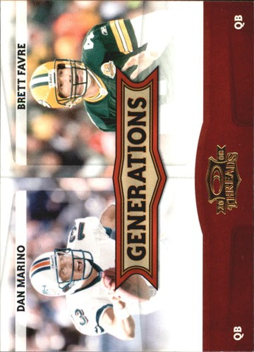 2008 Donruss Threads Generations #3 Dan Marino/Brett Favre - FB