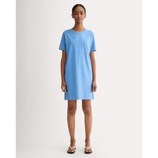 Everlane The Organic Cotton Weekend Tee Dress Size Small Blue Minimalist 