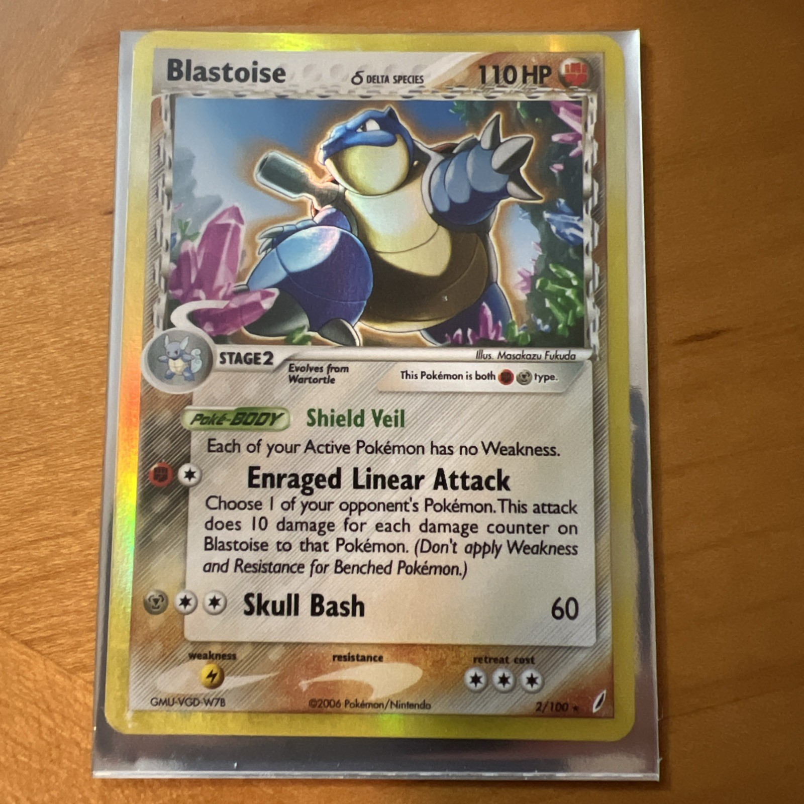Blastoise 2/100 EX Crystal Guardians Holo NM/Mint Pokemon TCG Card