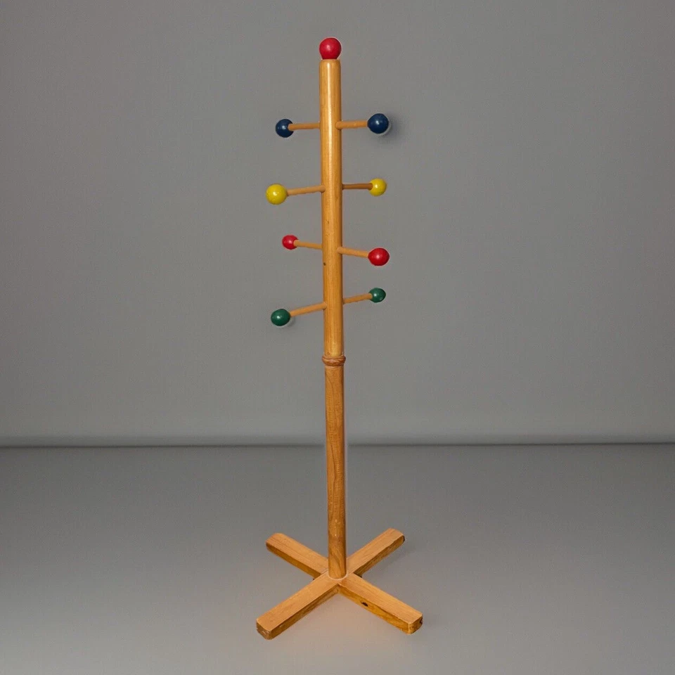 "Perchero vintage de mediados de siglo Sputnik de pino escandinavo para niños árbol de salón 43"" de alto" Foto 2 de 4