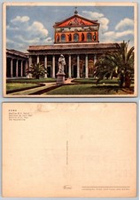 1941 Roma Basilica di St. Paul Outside the Walls Vatican City Postcard Ceccani