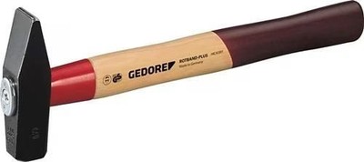 GEDORE Schlosserhammer Rotband-Plus DIN 1041 Hickory mit Stahlschutzhülse