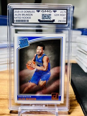 2018-19 Donruss Jalen Brunson Rated Rookie #179 GMG Graded 10 Gem Mint   RC