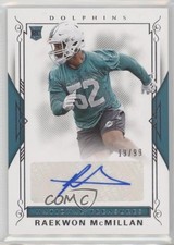 2017 Panini National Treasures Rookie Signatures 19/99 Raekwon McMillan Auto 9l4