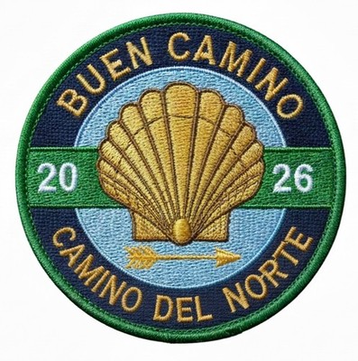 Buen Camino 2026 Patch Iron/Sew-on Badge (80mm) Camino Del Norte Emblem Patches