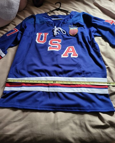 Team USA Junior Olympics Hockey Jersey Trump #47 Large - Picture 7 of 7