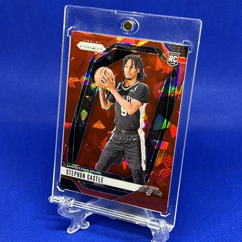 2024-25 Panini Prizm - Stephon Castle #234 Red Cracked Ice Prizm (RC)…SPURS… - Picture 3 of 4