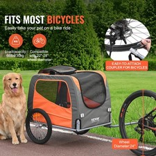 66lbs Pet Cart Bicycle Carrier Dog Bike Trailer w/ Folding Frame Reflectors Flag