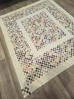 "HAT BOX" Quilt Top 79" X 78" 1.5 Inch Squares With Borders unfinished new — photo 8