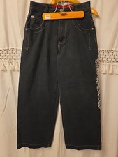 Vintage 90s Y2K JNCO Gold Tribal Barbwire Baggy Jeans 30 30