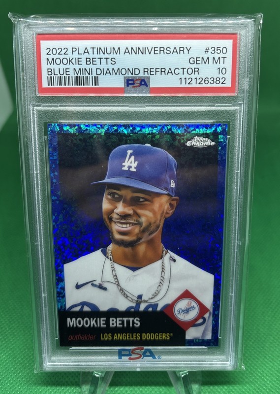 2022 Topps Platinum Anniversary #350 Mookie Betts Mini 💎 Ref. PSA 10 *POP 5 🔥