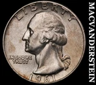 1961 Washington Quarter- Silver High Grade Luster No Reserve #i8598