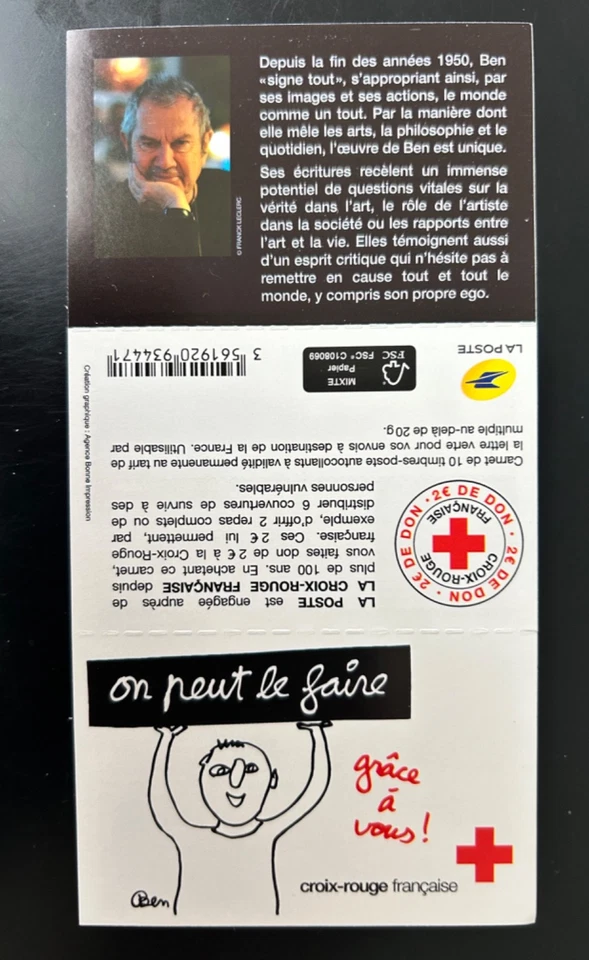 Carnet Timbre Adhésif France 2021 BC1979 Croix Rouge " On Peut le Faire " TB - Photo 2/2