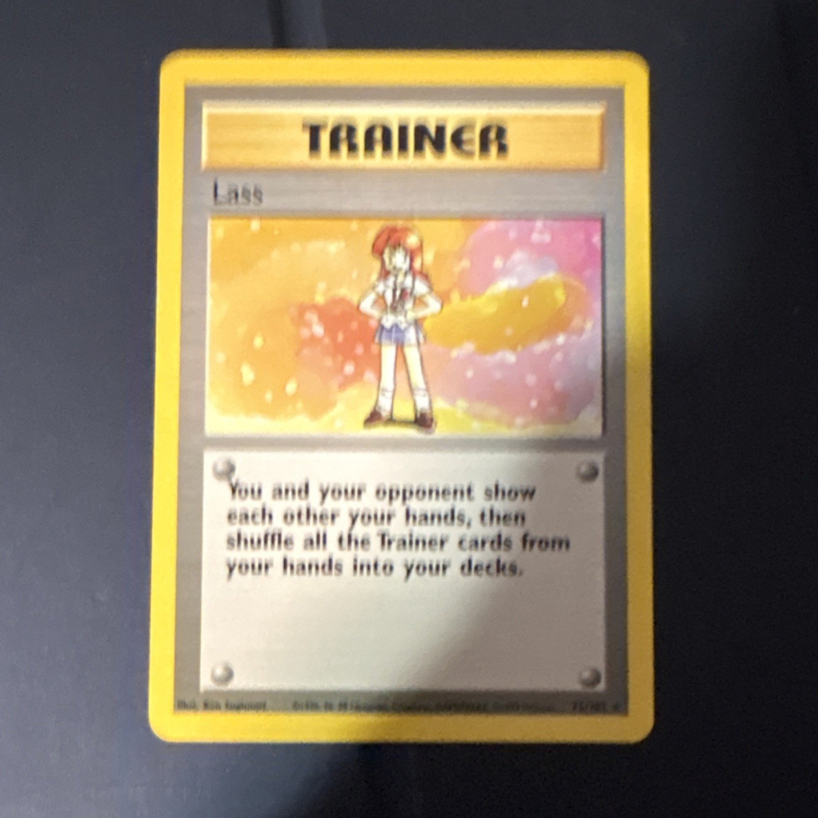 Pokémon Lass 75/102 Base Set Rare Trainer Regular English Card