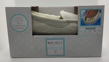 Waverly Moccasin Slippers Memory Foam Light Beige Women Size L 10-11