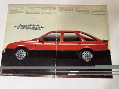 Original Vintage 1985 Ford Sierra 2.0 iS Magazin Bild Werbung Poster Retro