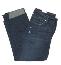 NWT Women's Time and Tru High Rise Dark Wash Crop Denim Jeans Size 14