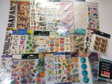 Scrapbook Sticker Lot Animals Fish Butterfly Bee Dino Jolee's 39 Sealed NOS