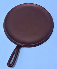 Vintage 1960's LODGE #8 NG 9 1/2" Cast Iron ROUND GRIDDLE ~ RESTORED ~ SEASONED