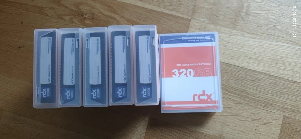 6x Tandberg Data RDX 320GB Data Cartridge 8536-RDX; RDX Quickstore; geprüft - Bild 2 von 3
