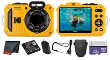 Kodak PIXPRO WPZ2 Waterproof Digital Camera + 32GB Card Bundle - Yellow