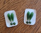 Jade Tear Drops And Jade Stones Twopaper backing Each w / 4 Stones good deal  — photo 2
