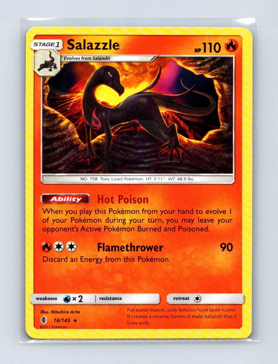 Salazzle 16/145 Rare Guardians Rising Pokemon Lightly Played