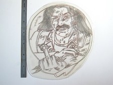 vtg 1960s 1970s Tattoo acetate stencil Biker F It LG signed