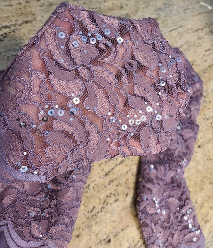 NWT Alex Evenings Sz 8 Icy Orchid Sparkle Chiffon Mock Two-Piece Cocktail Dress - Picture 20 of 22