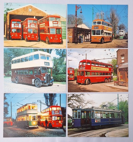 14 postcards of Buses and Trolleybuses