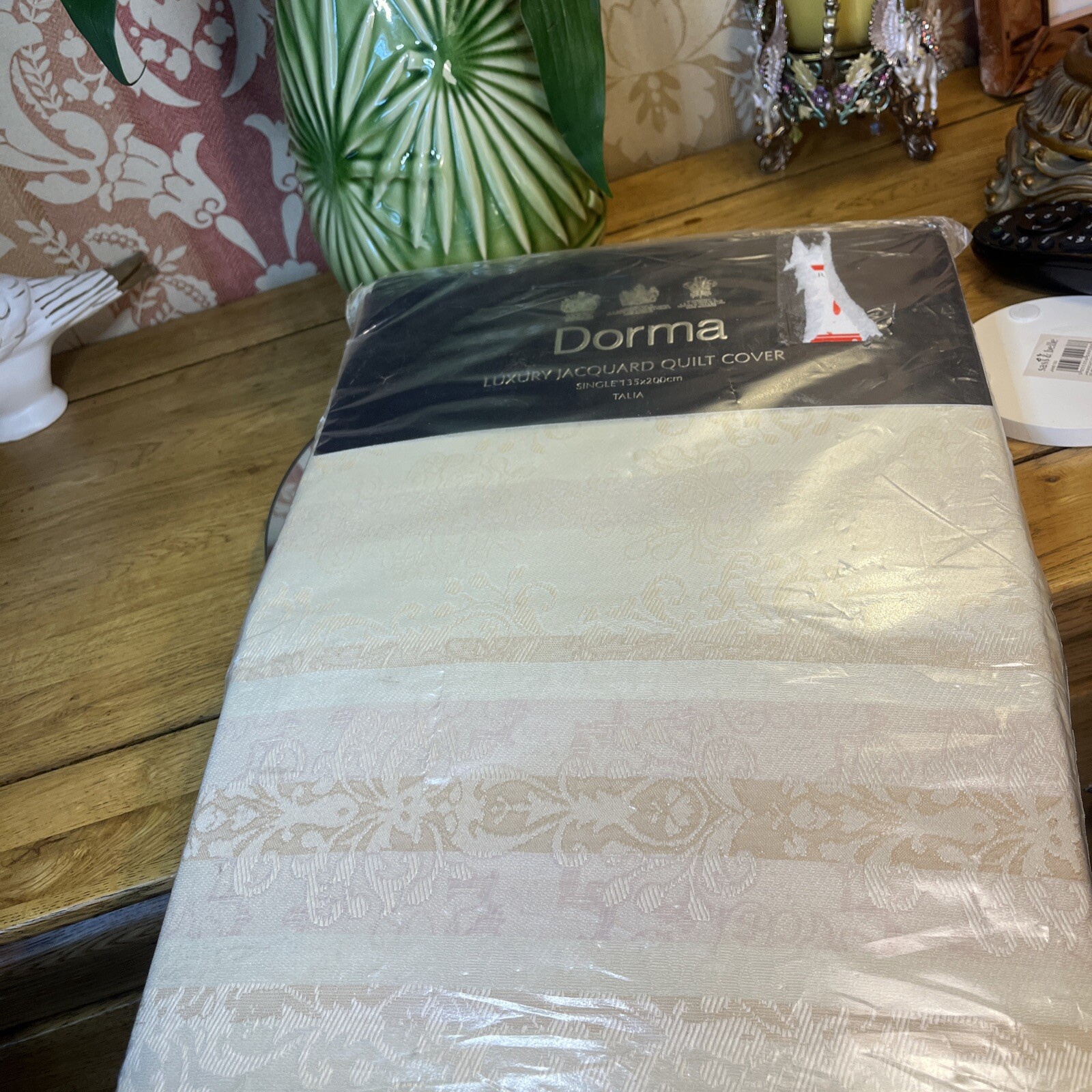 DORMA Single Talia Luxury Jacquard Single Cream Duvet Cover BNIP B19 eBay