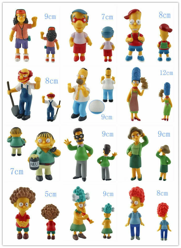 14pcs The Simpsons Family Bart Homer Marge Collection Action Figures Display Toy - image 4 of 4