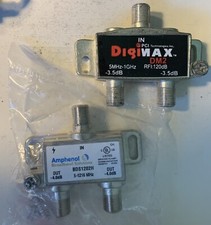 2 2-Way Cable Splitters Digimax and Amphenol (1 Used / 1 New)